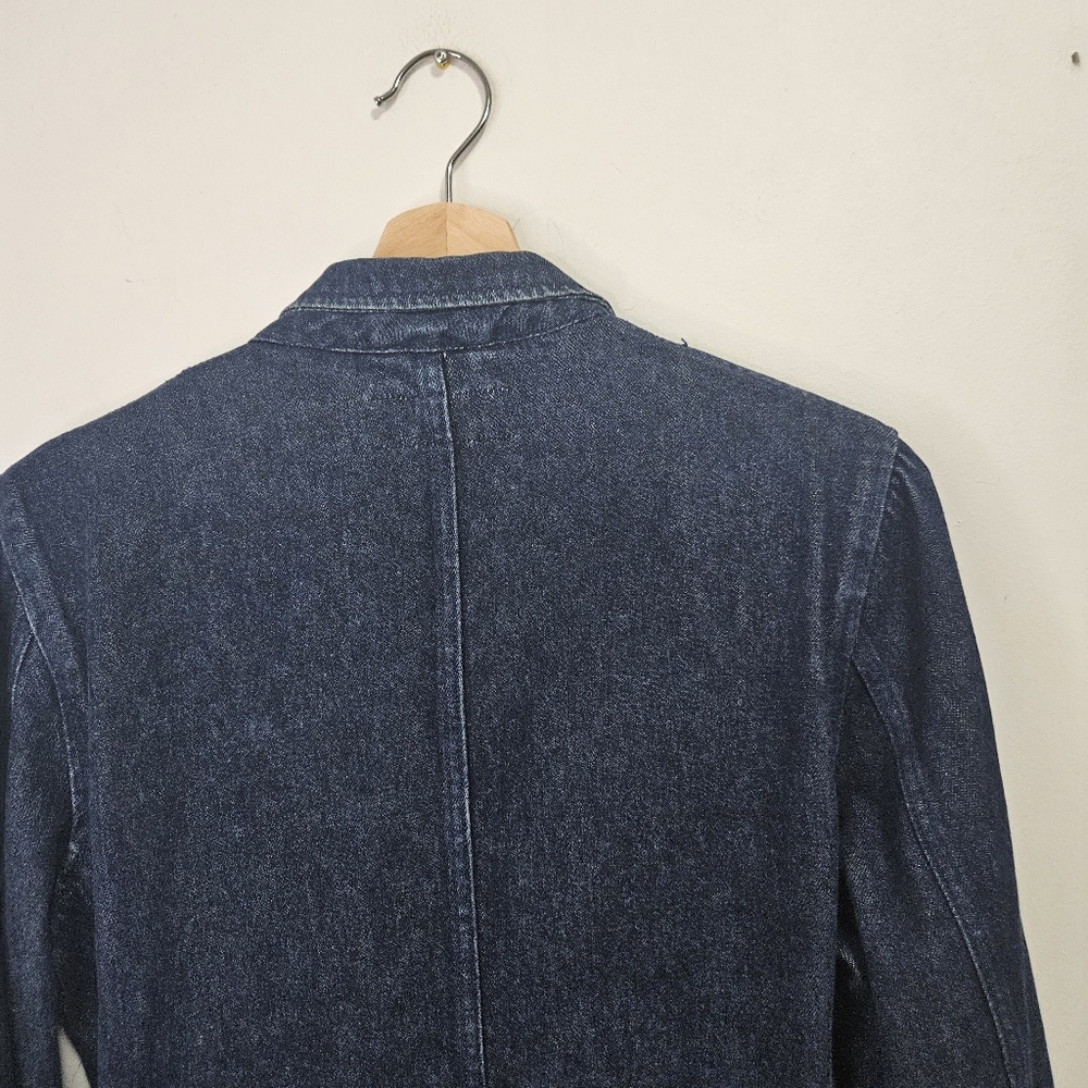 SOLD VTG 80s Ralph Lauren Blue Label Double Breasted Denim Blazer Jacket M - Picture 8 of 15